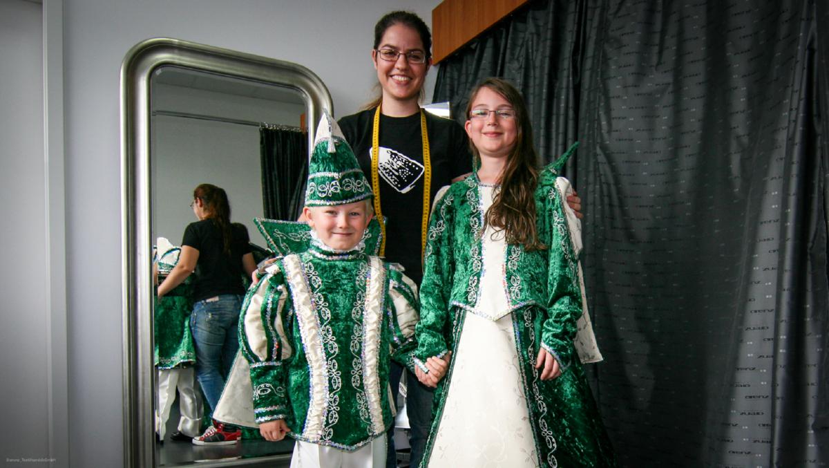 Kinderprinzenornat in grün-creme-silber